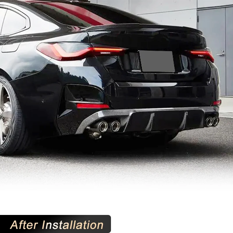ألياف الكربون المصد الخلفي الناشر الشفاه المفسد لسيارات BMW 4 Series G26 M Sport Gran Coupe 430i 440i 2021 2022 طقم هيكل الشفة الخلفية للسيارة