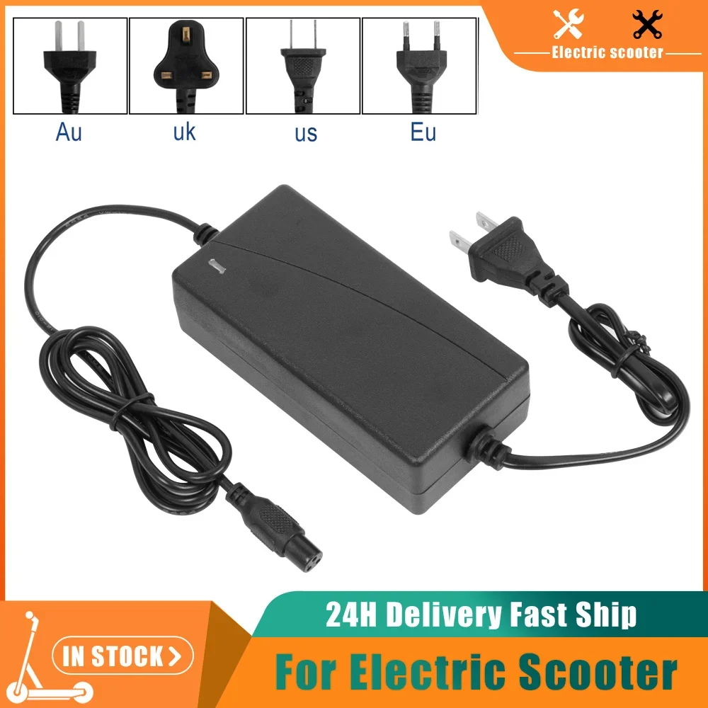 Universal Battery Charger for Electric Bike Scooter Hoverboard Self-Balancing Scooter Accessory 42v 2A Charger UK/EU/US/AU Plug