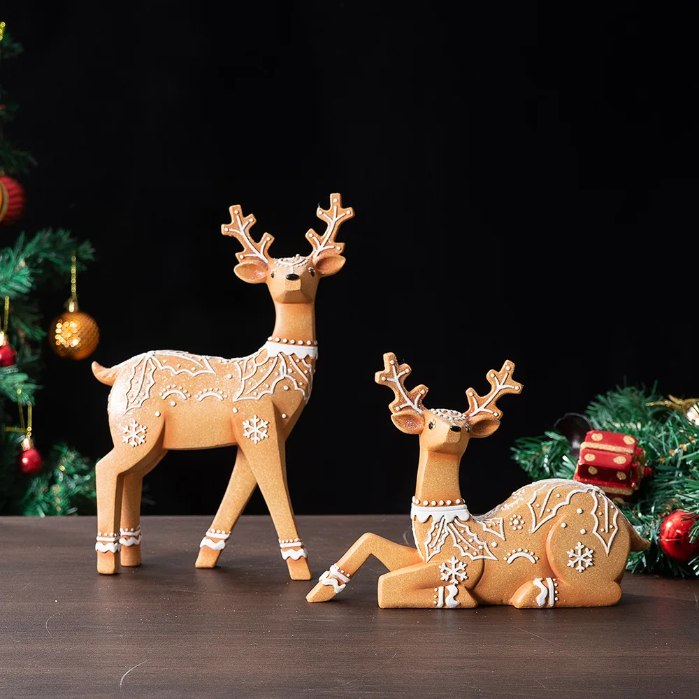 New Resin Reindeer Christmas Decor– Handmade Tabletop & Shelf Ornament