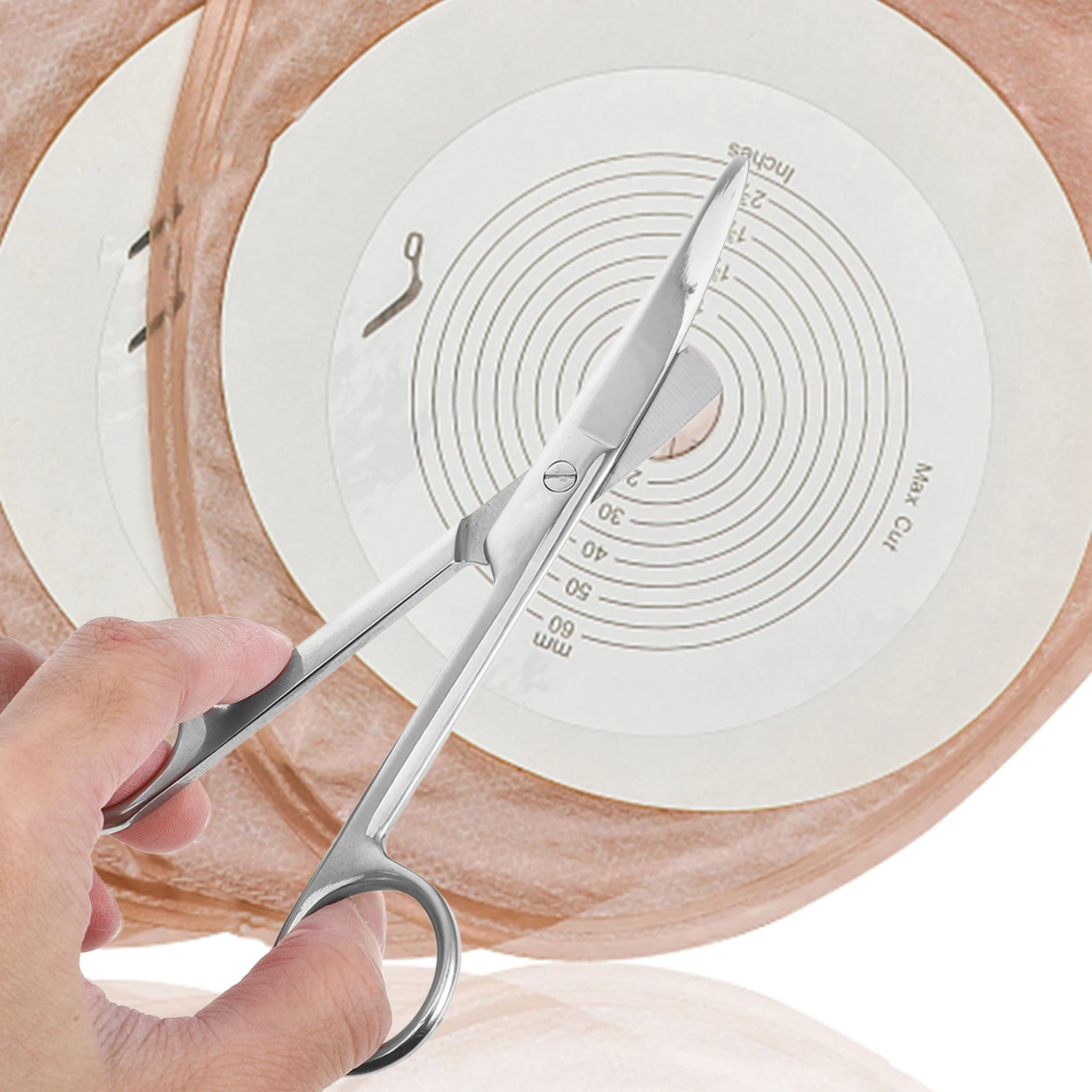 

1pc 14Cm Ostomy Scissors Stainless Steel Blunt Tip For Stoma Bag Colostomy Supplies Medical Tool Scissor