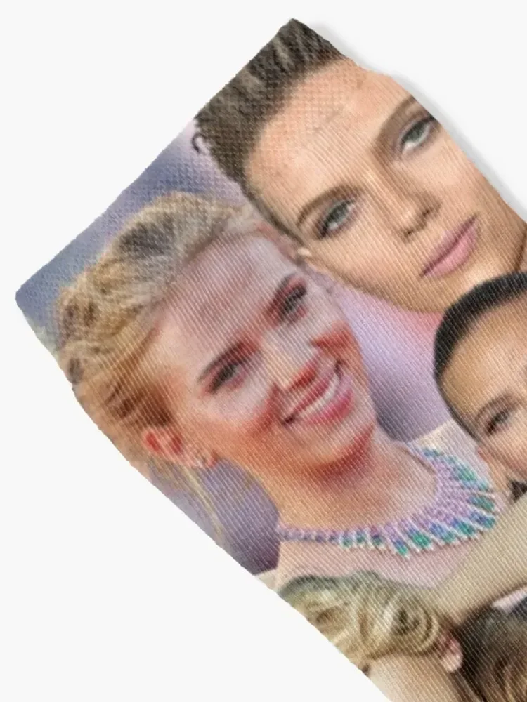 scarlett johansson collage Socks colored halloween Wholesale soccer anti-slip Socks Male Women's