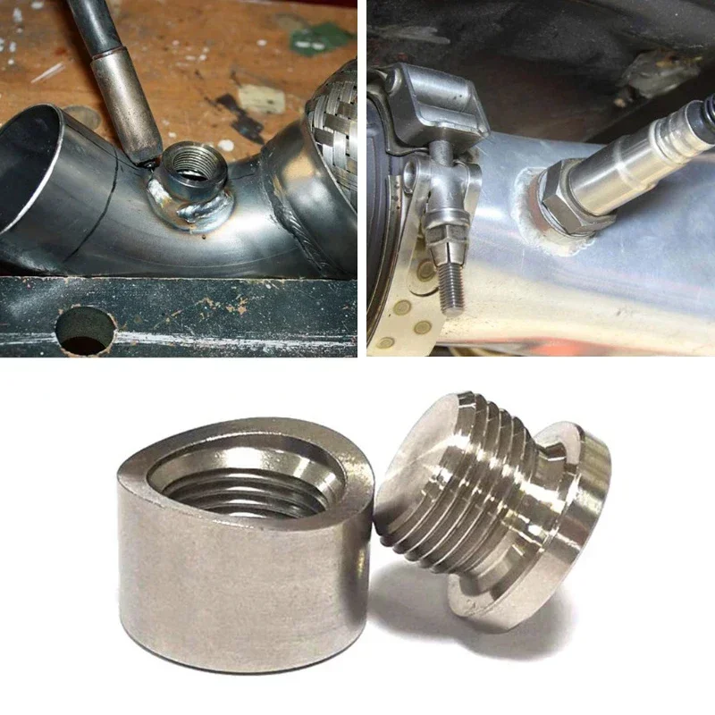 Oxygen Sensor Bung Stainless Steels Plug Wideband Nut Fitting Weld Bungs M18x1.5 Car Accessories