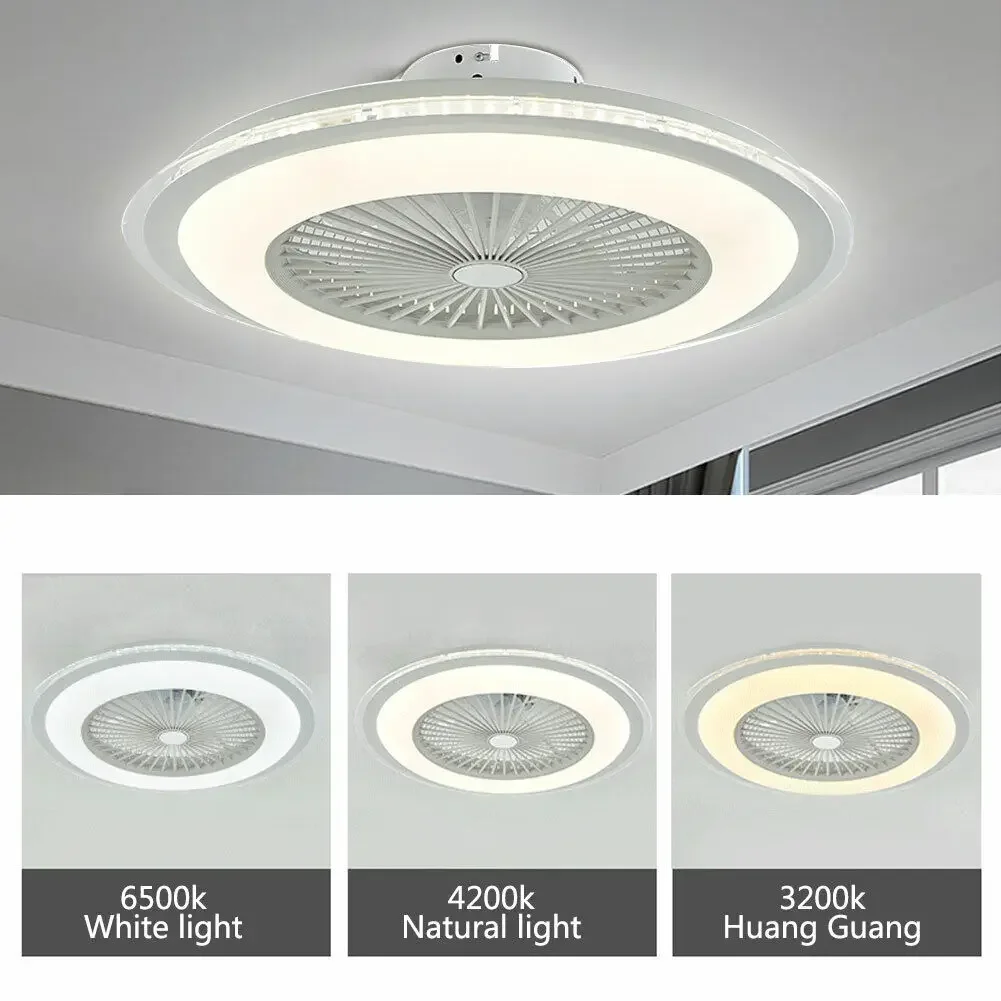 Imagem -04 - Ventilador de Teto com Luz Led Bladaless e Dimmable Selagem Fan Lâmpada Remota Home Decor Lustre para Sala Quarto Houseuse 23 em