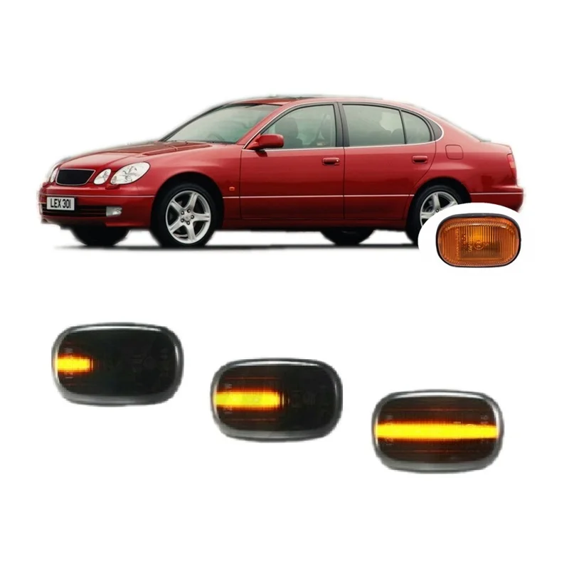 for Lexus GS 300 JSZ147 1993 1994 1995 1996 1997 Sequential LED Side Marker Turn Signal Light Lamp