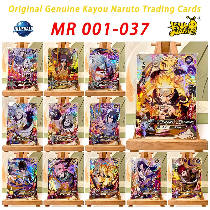 

Genuine Kayou Naruto MR Full Set Cards 01-37 Sakura Haruno Gaara Neji Hyuga Sasuke Itachi Rare Anime Collectible Cards Kids Toy