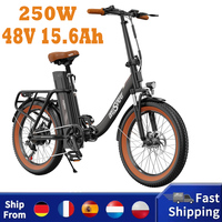 ONESPORT OT16-2 Electric, 250W Motor, 48V 15.6Ah Battery, 20*3.0 inch Tires 25km/h Max Speed 120km Range Mechanical Disc Brakes