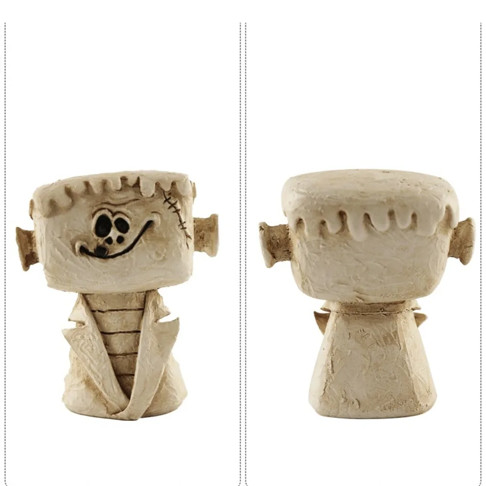 جديد الراتنج اليقطين رئيس الحلي المد اللعب شبح المشهد الديكور الحرفية الصغيرة سطح المكتب زينة عيد الهالوين #3