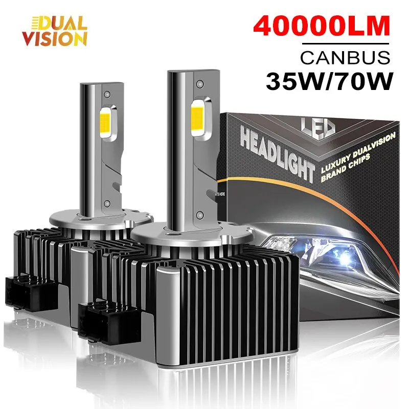 

Dualvision D1S светодиодный фары HID D3S D2S D1R D2R D3R Turbo светодиодный 6000 лм CSP чип K белый 70 Вт Plug and Play