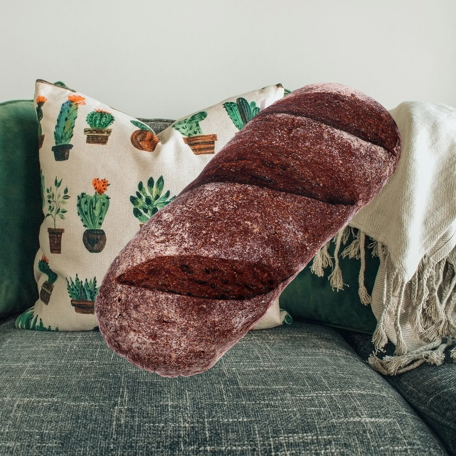 

Simulation Bread Pillow 3D Butter Toast Food Cushion Lumbar Back Support Funny Stuffed Bread Shaped Home Decor