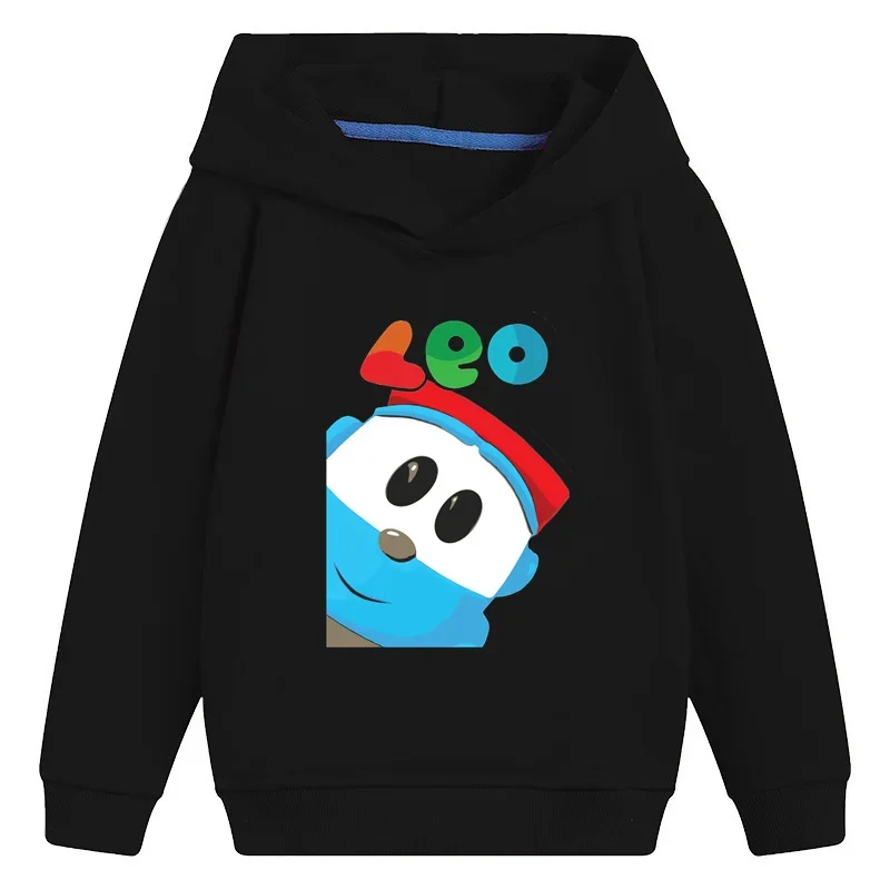 2024 Kids Hooded Hoodies Leo The Truck Tv Show Cartoon Children Sweatshirts Girls Clothes Cute Baby Boys Pullover Tops,KMT5481