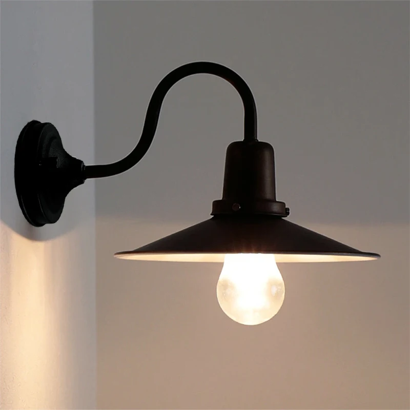 Nordic Japanese wall light aisle light entrance outdoor waterproof house lonely retro indoor home garden light E27