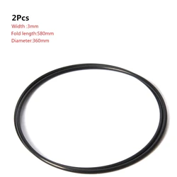 3mm Round Rubber Belt Wear Resistant 2pcs Universal Repair Belt for DVD Drive  Tape Recorder Walkman Multiple Type