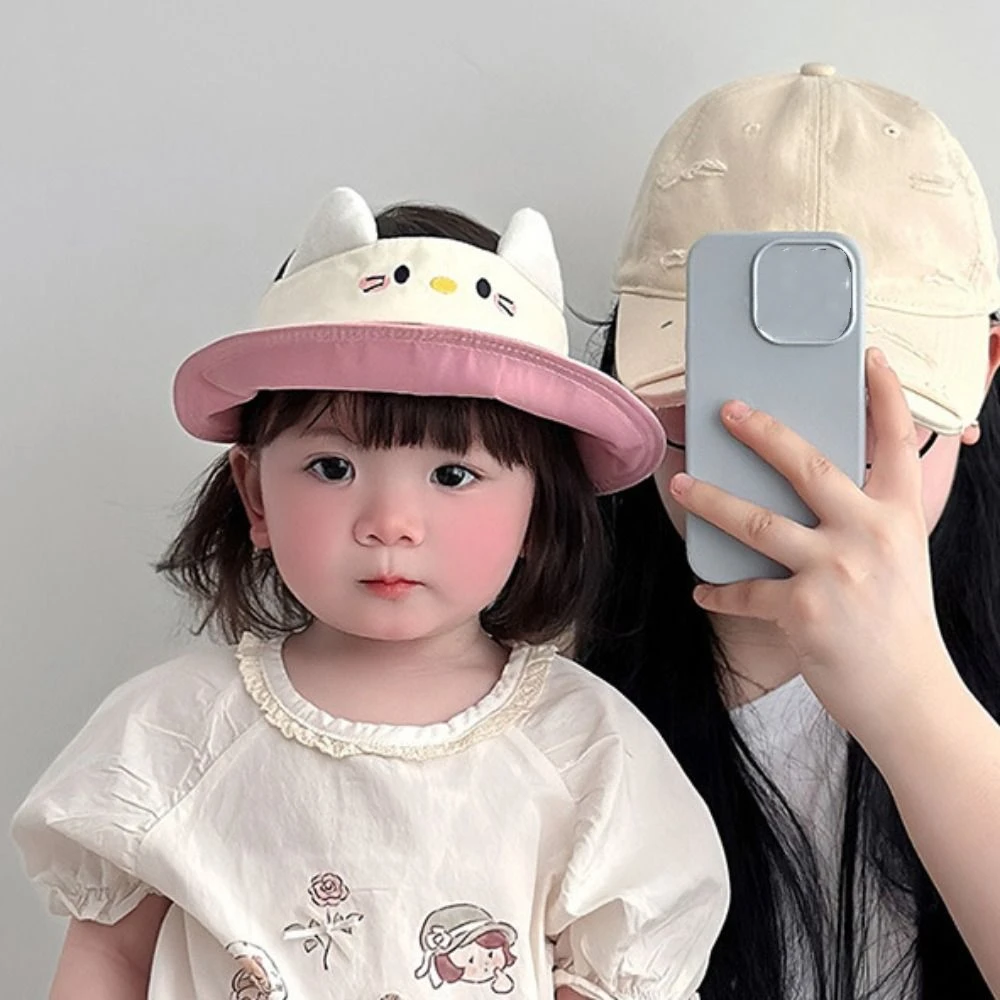 

Comfortable Breathable Baby Sun Hat Anti UV Korean Style Kids Empty Top Cap Animal Quick-dry Children Sunshade Hat Travel