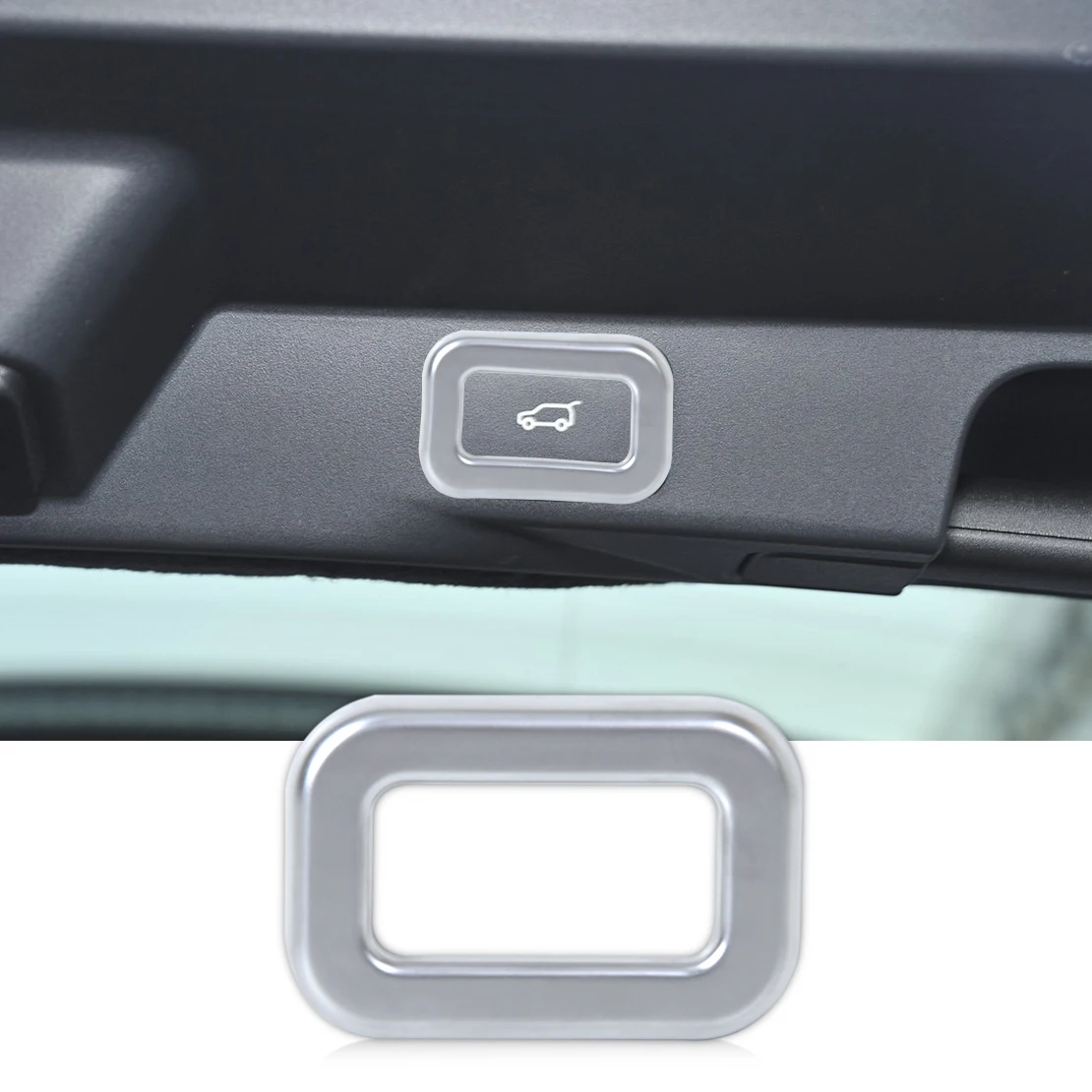 car-styling 1PC Chrome Rear Door Trunk Switch Button Frame Cover Trim for Range Rover L405 Sport L494 EVOQUE 2014