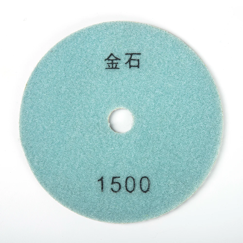 4 Inch 100mm 3-Colors Wet Diamond Polishing Pads Granite Abrasive Polishing Tool Stone Marble Concrete Floor Grinding Sheet Disc