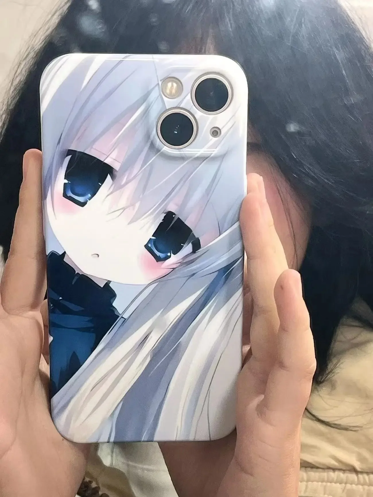

Anime Silver Hair Cute Series Girl Phone Case For iphone 17 16 15 14 13 12 11 Pro Max Plus Ultra-thin Fall Protection Hard Cover