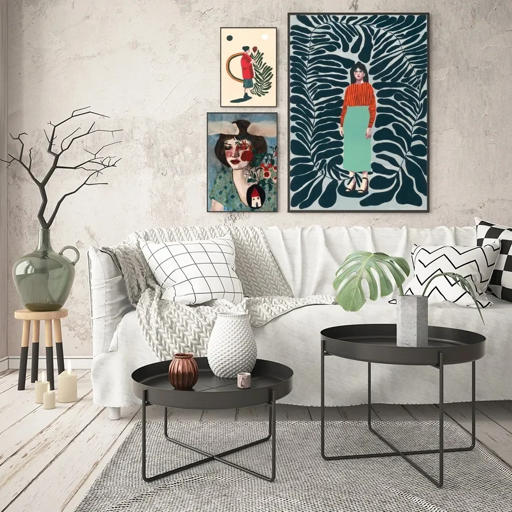 1pc Woman Fish Plants Animal Jagua Anime Poster Good Quality Prints Vintage Room Home Bar Cafe Decor Aesthetic Art Wall Painting