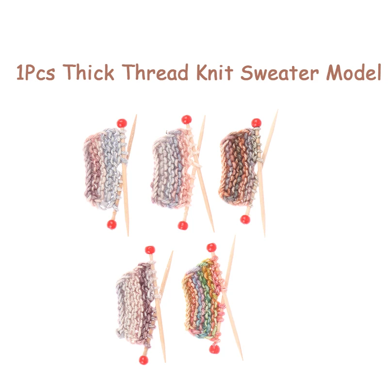 1/12 دمية مصغرة محاكاة سميكة محبوك سترة نموذج DIY بها بنفسك اكسسوارات زخرفة الزخرفية #1