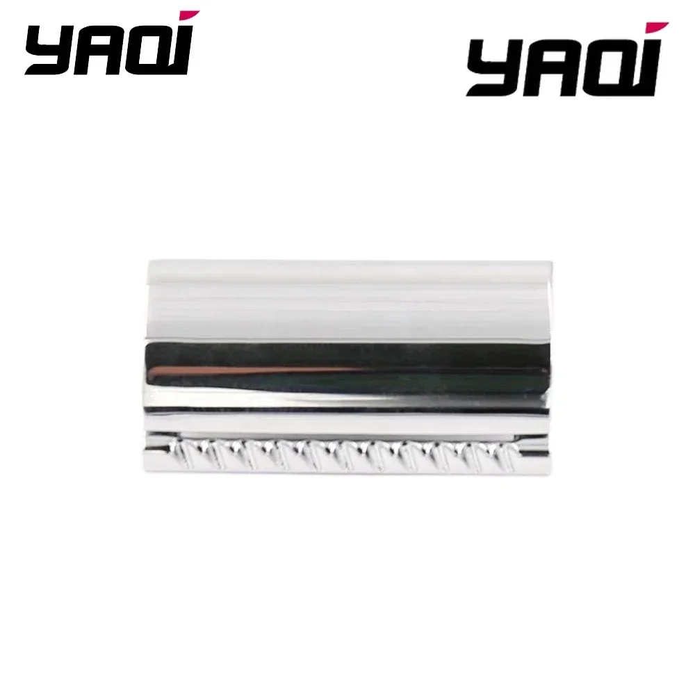 

Stainless Steel Razor YAQI Chrome Color Scalloped Bar Double Edge Mens Safety Razor Head Without Logo Men Shaving Products