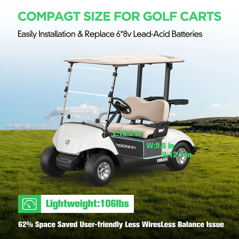 

48V 105Ah LiFePO4 Lithium Battery+Charger for Evolution D5 Ranger 2+2 Classic 4