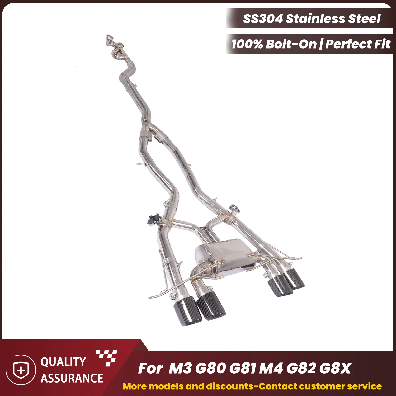 

Выхлопная система ECCF Valvetronic из нержавеющей стали для BMW M3 G80 G81 M4 G82 G8X: агрессивный звук, улучшение производительности