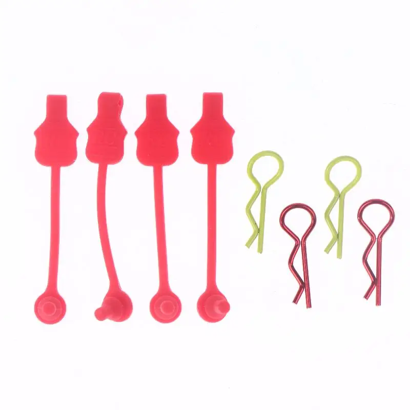 คลิปยึดตัวถังซิลิโคน 4 ชิ้น สำหรับรถบังคับวิทยุขนาด 1/10 1/8 รุ่น Arrma Granite Kraton 6s อะไหล่อัพเกรด