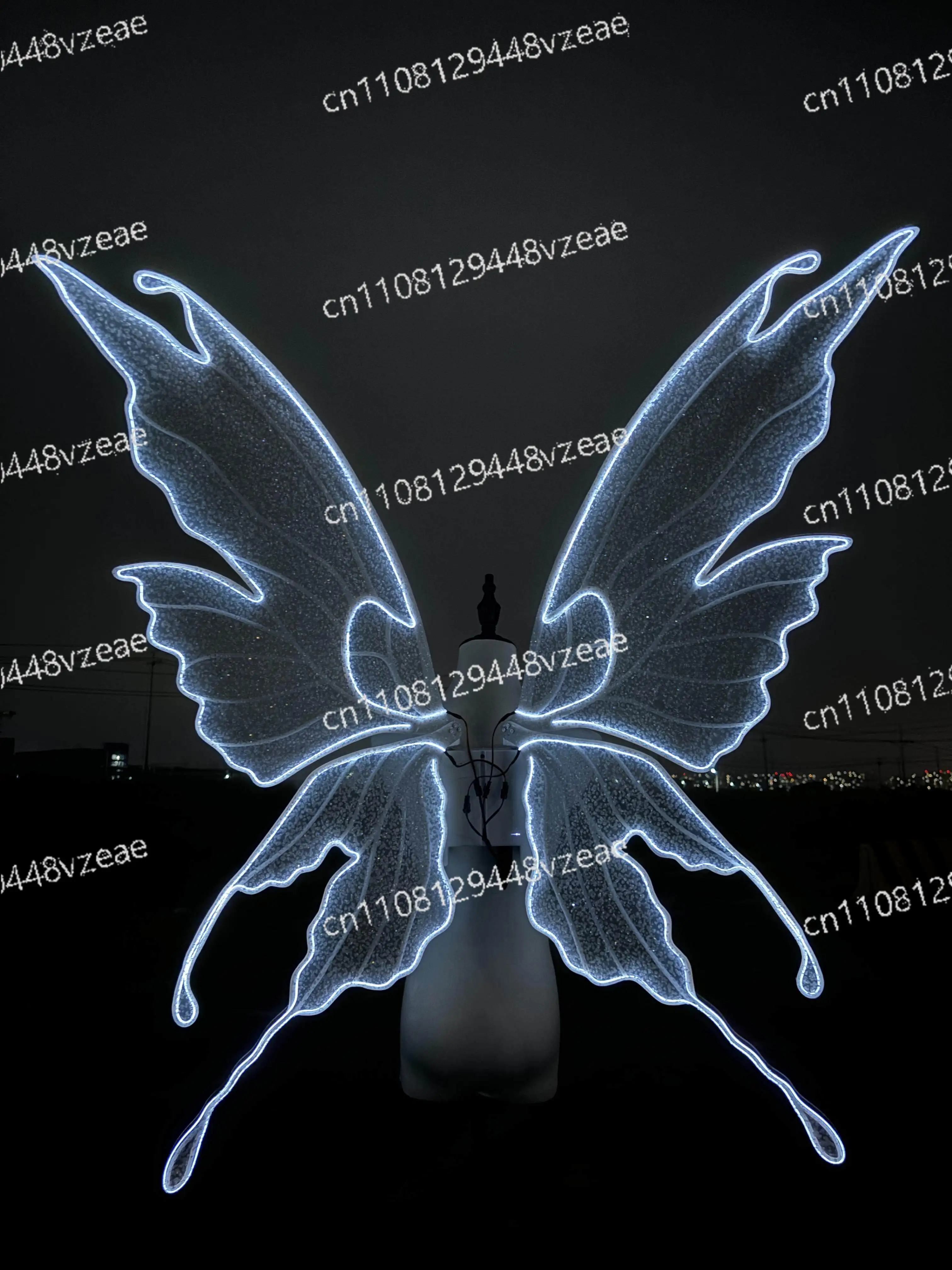Scenic Area Dress Up Electric Luminous Elf Butterfly Wings Adult Bar Nightclub Photography Photo Props Thousand Trees Back