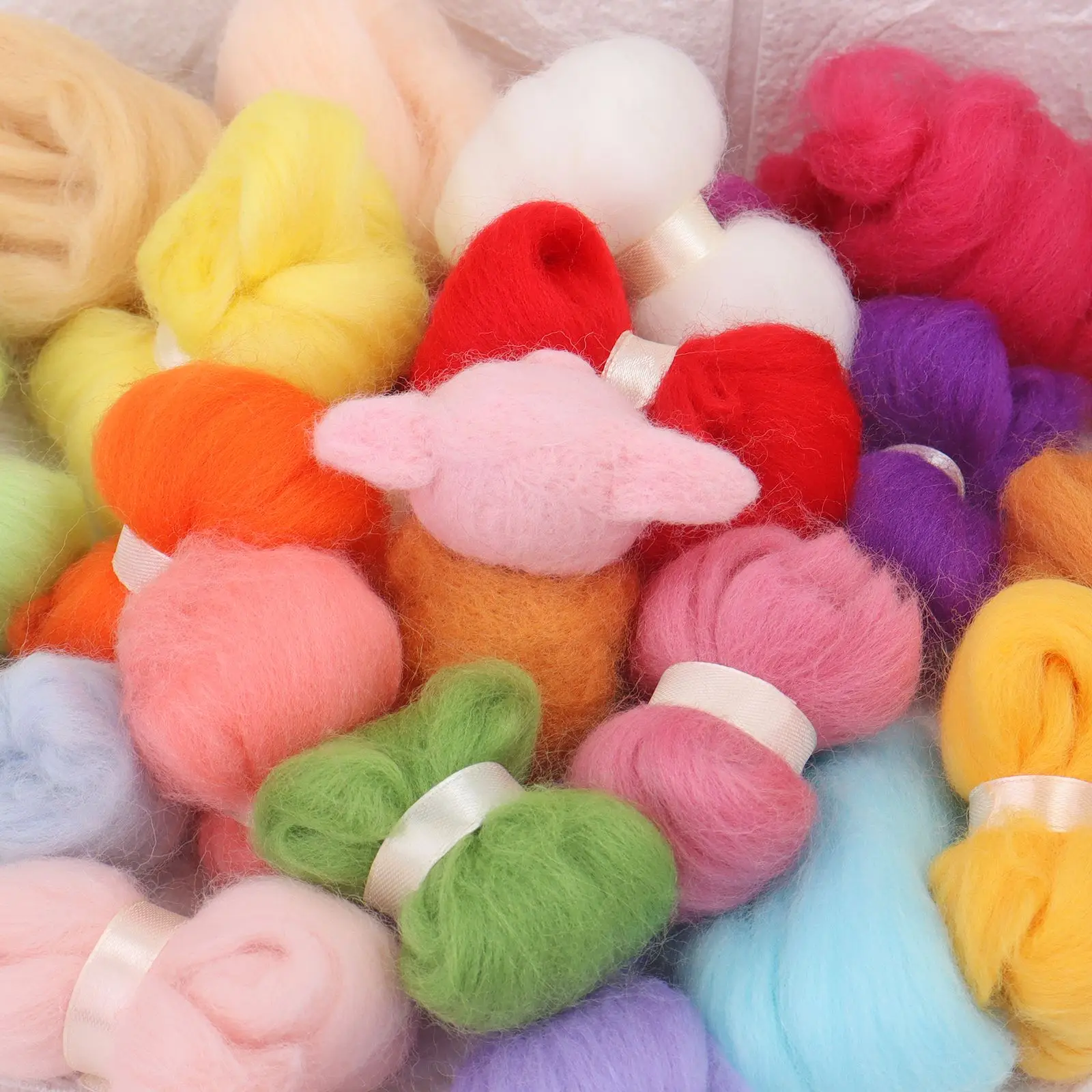 5g/Bag Multicolor Wool Felting DIY Cactus Ornament Felt Toys Craft Basic Materials Sheep Wool Felting Handmade Poke Tools