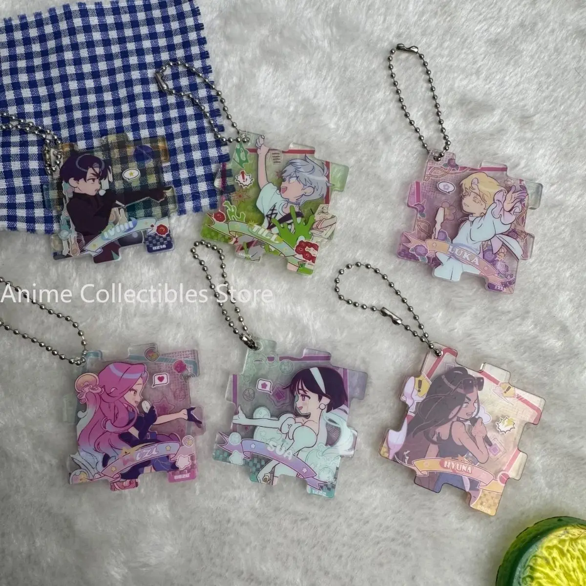 

ALIEN STAGE Till Ivan Cosplay Acrylic Pendant Anime Key Chain Acrylic Keychains Metal Holder Key Ring Jewelry Gifts