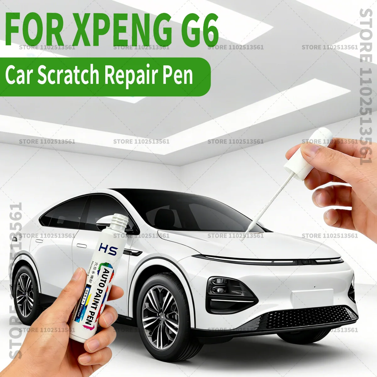 

Ручка-корректор для ремонта автомобильной краски, аксессуары для устранения царапин, черный 111, синий 125, оранжевый AC, белый 118, серый 123, серебристый 119 для XPeng G6