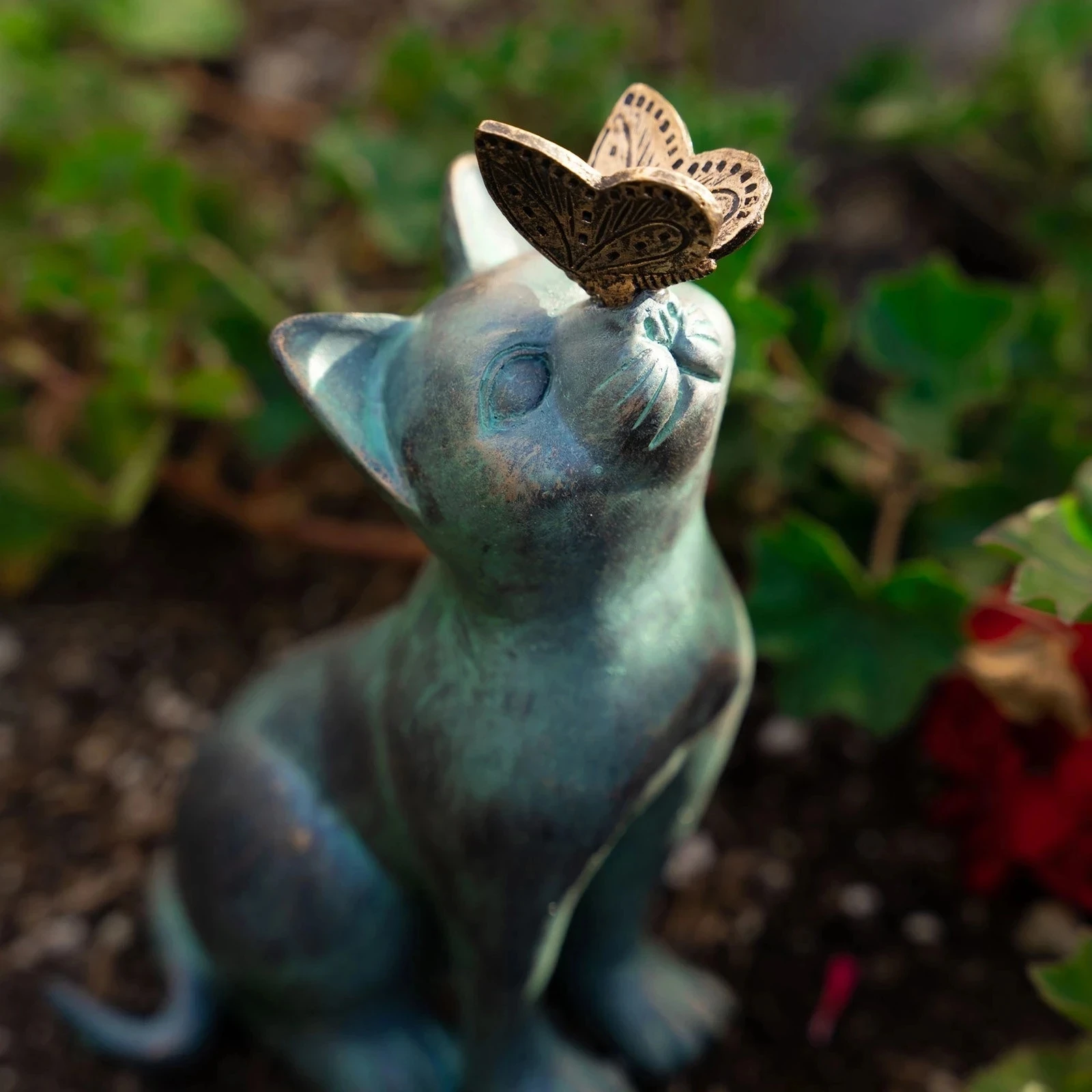 

Resin Cat Figurine, Bronze Lawn, Porch, Yard, Home Garden, Outdoor Sculpture Statue Decoration, Office Ornament
