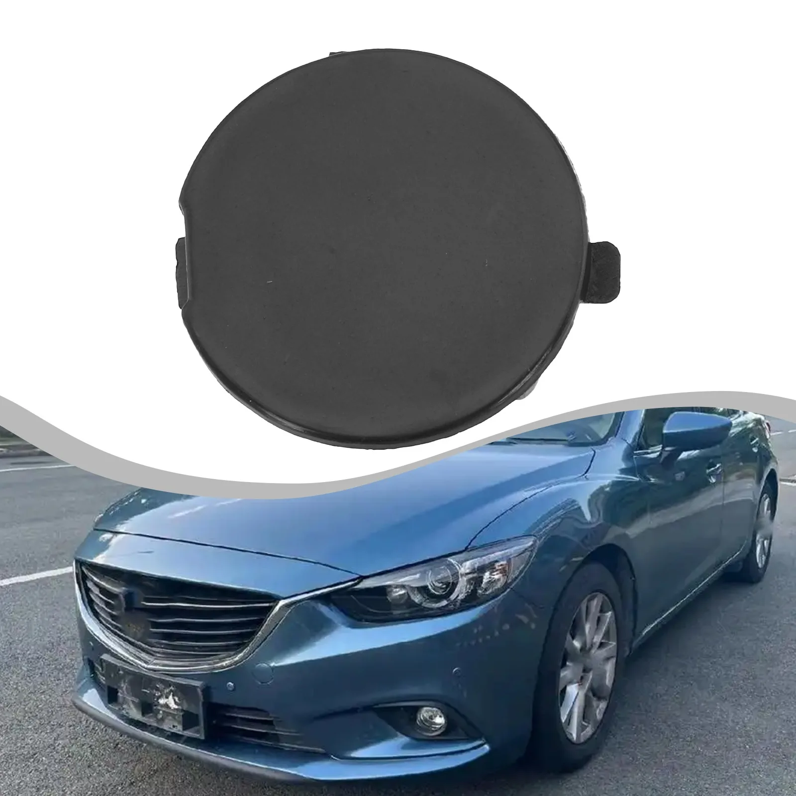 Rear Bumper Trailer Hook Hole Eye Cover Black Plastic For Mazda3 Axela 2014-2018 BHN150EL1BB BHN150EK1BB Car Exterior Parts