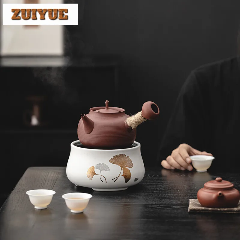 600ml Electric Pottery Stove Tea Making Pot Household Handmade Teapot Warmer Antique Tea Stove Kettle Tea Ceremony Collection