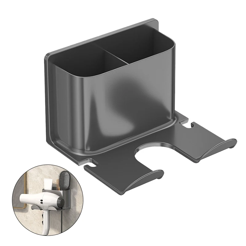 Hair Dryer Holder Wall Dryer Cradle Straightener Stand Hairdryer Organizer Box Toilet Blower Holder Shelf Bathroom Accessories