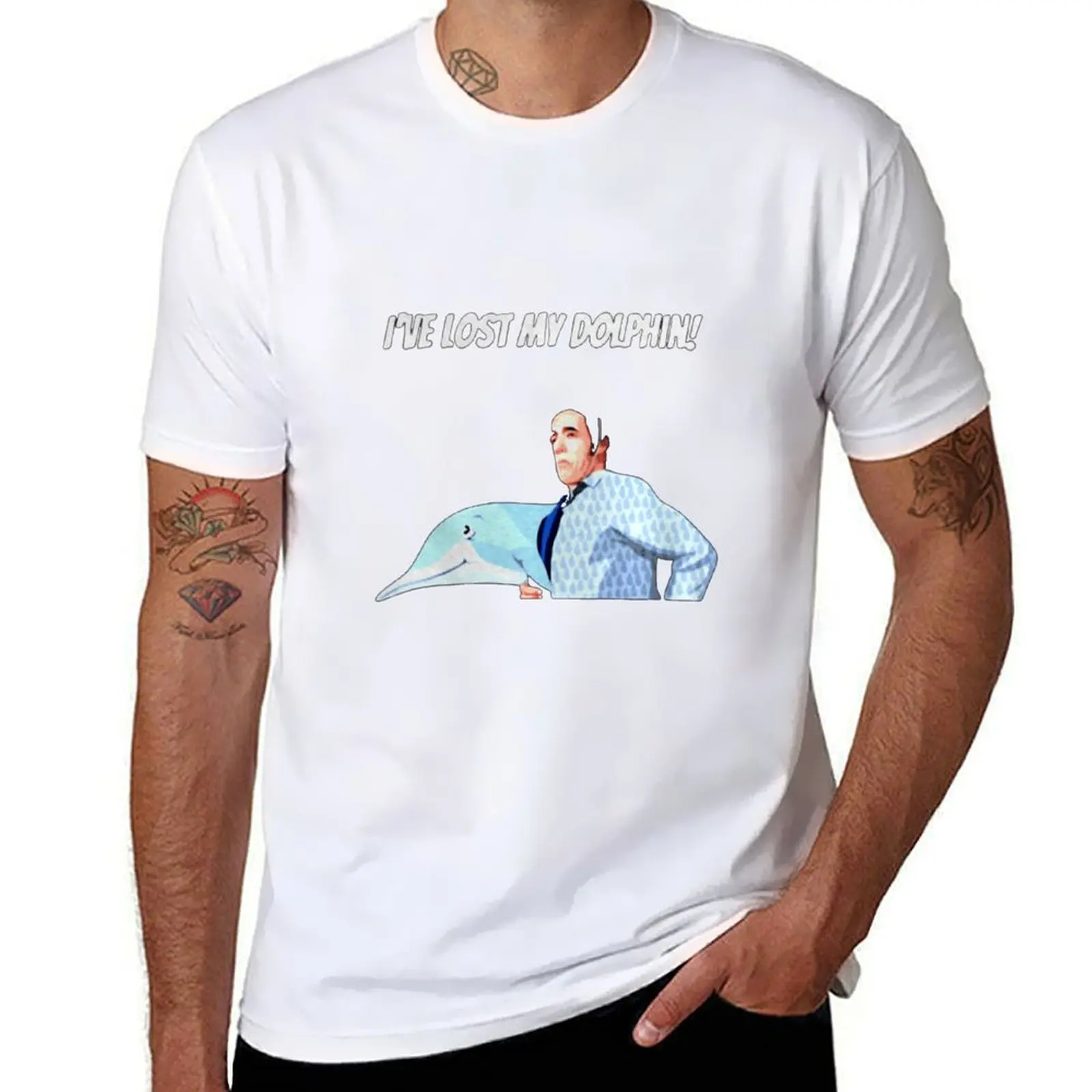 

Футболка Trigger I’ve Lost My Dolphin, мужские футболки, футболки с рисунком для мужчин, облегающая футболка