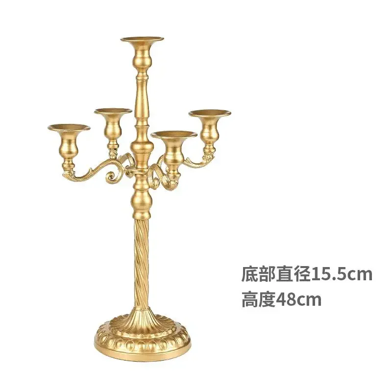 Metalen Kandelaar voor Bruiloft Tafeldecoratie Kandelaar Goud Wit Zilver 5 Armen 63 cm 73 cm 89 cm - afbeelding 1