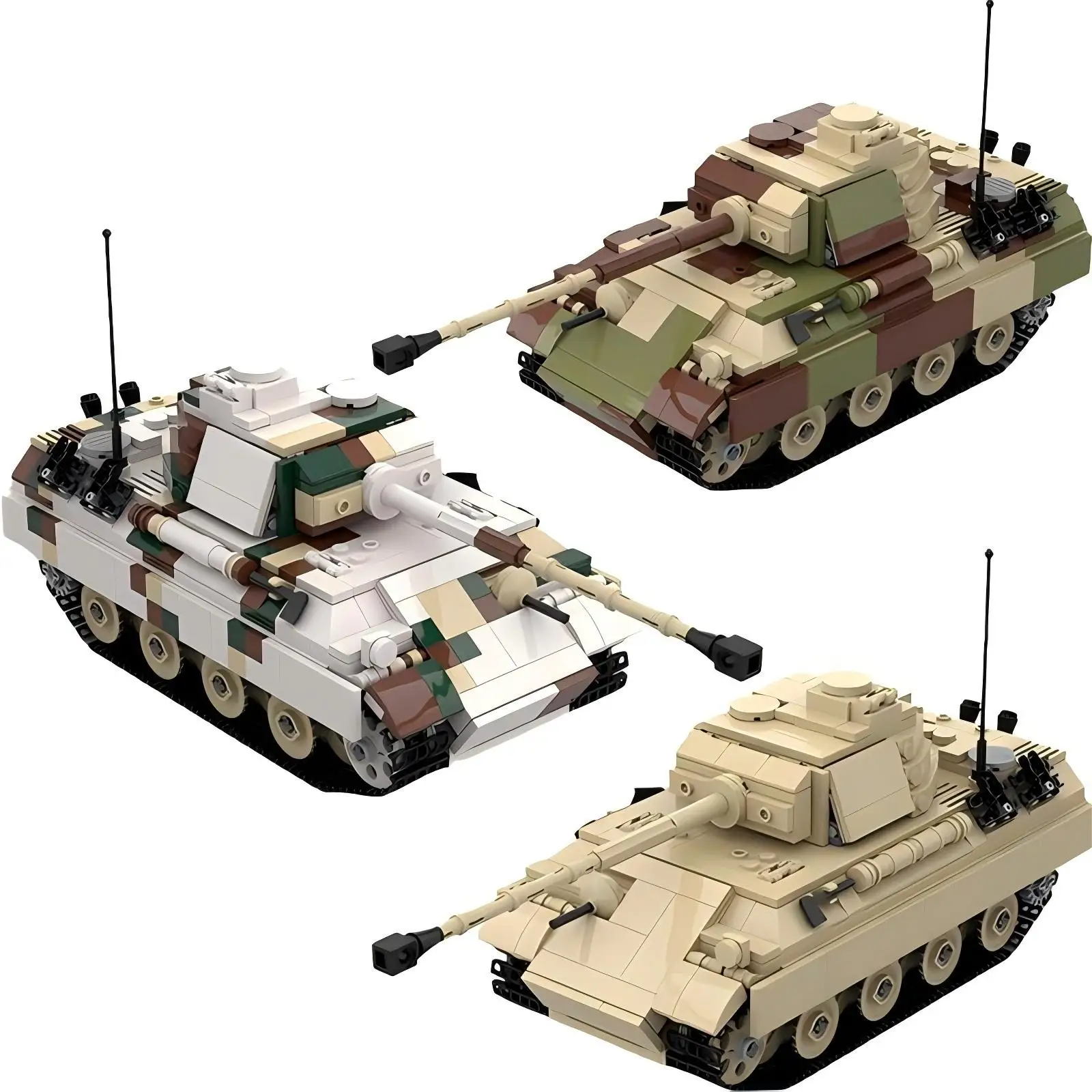 Набор строительных блоков MOC Military War Series: модель танка Black Panther, игрушки для сборки, подарки на день рождения для детей и взрослых мальчиков