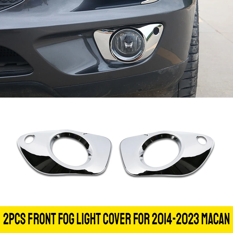 

Fit For Porsche Macan 2014-2023 Front Fog Light Lamp Cover Decoration Accessories Styling Stickers Trim