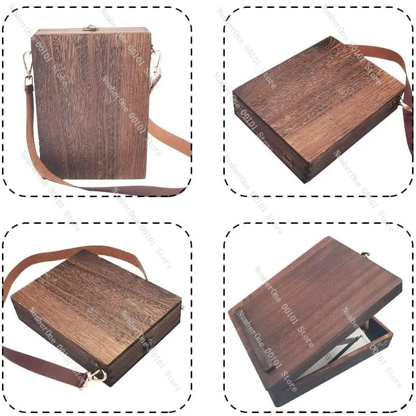 New Chinese Writer Messenger Wooden Box Messenger Bag - Multifunctional Mailman Storage Bag