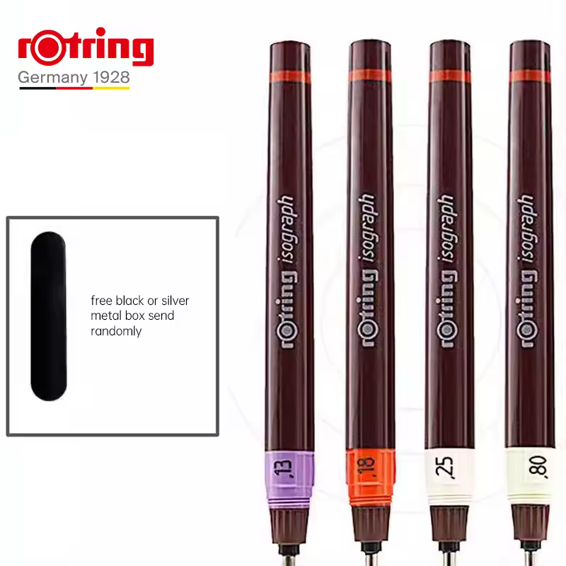 עט סיבוב מחט עט דיו ממולא 0.1-0.8mm ציור הנדסי עיקרי וציור עט חוג קו אמנותי
