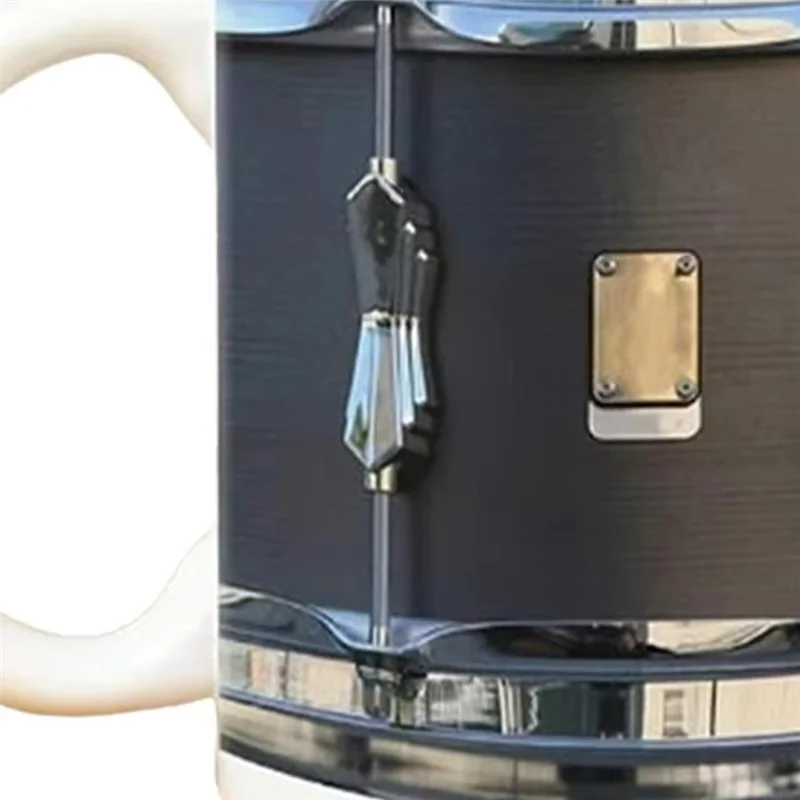 ABXF-Vintage Drum Design Mugs 350Ml  Cup Tea Coffee Juice And Milk Drinkware Home Office Desktop Pen Holder Drummers