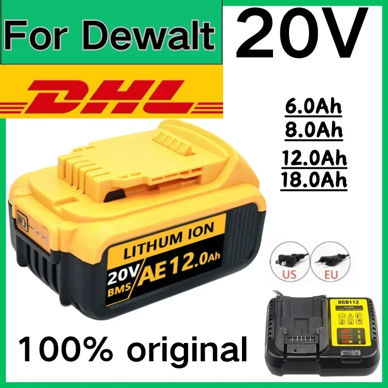 

Original DCB200 20V 18000mAh Lithium Replacement Battery For Dewalt 20V DCB184 DCB200 DCB182 DCB180 DCB181 DCB182 DCB201 DCB206