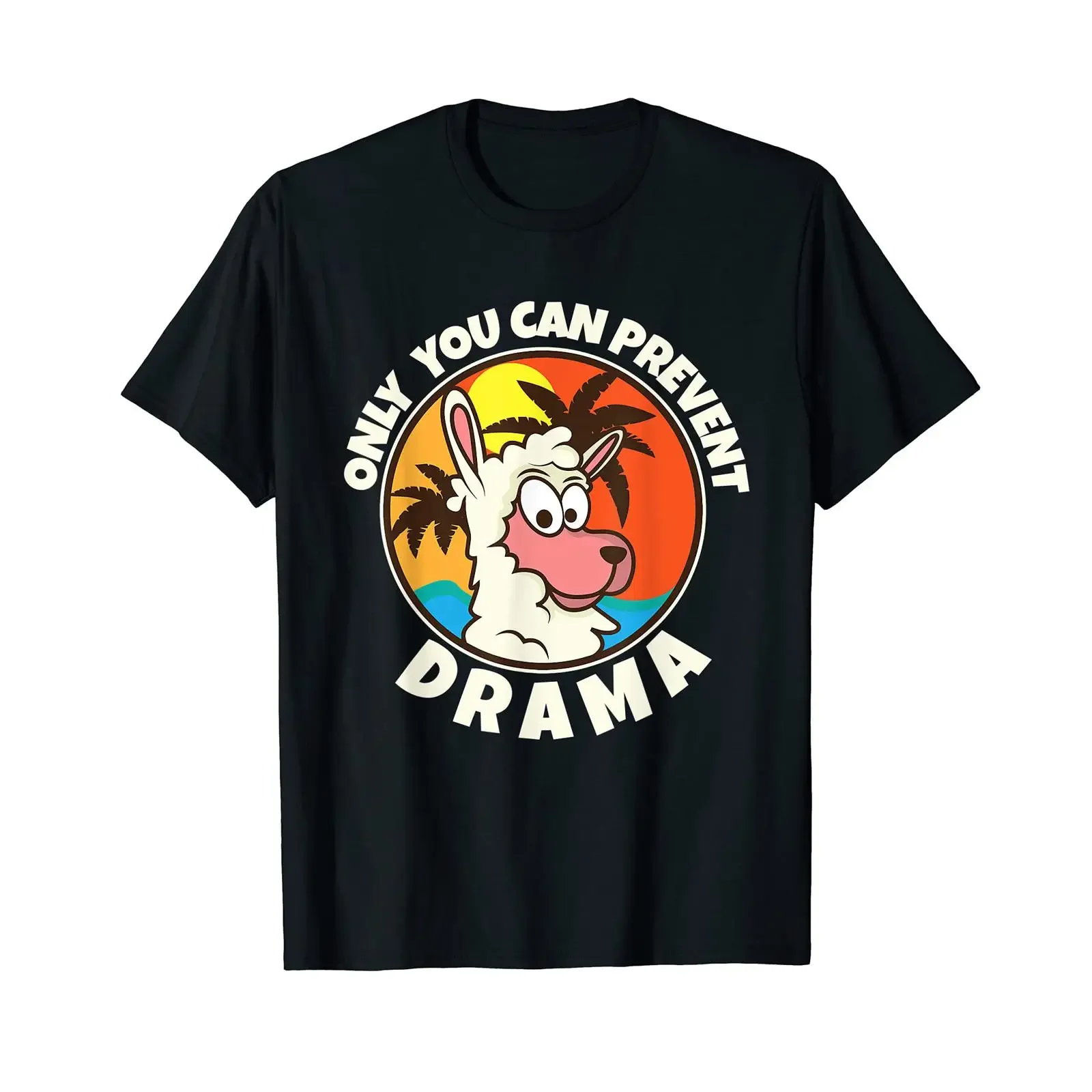 Drama Llama Summer Lover I Funny T Shirt vintage Washed designer clothes Breathable Comfortable Soft homme Stretched Unisex