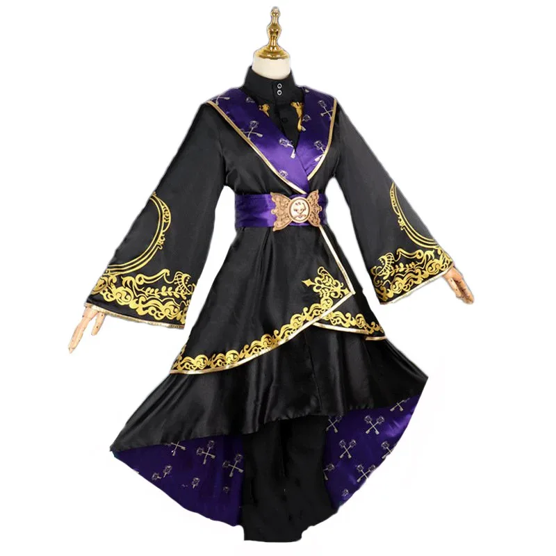 

ABC123Riddle Cosplay Black Fancy Cloak Carnival Party Costume Halloween Uniformx;3,f'6,h.7;j