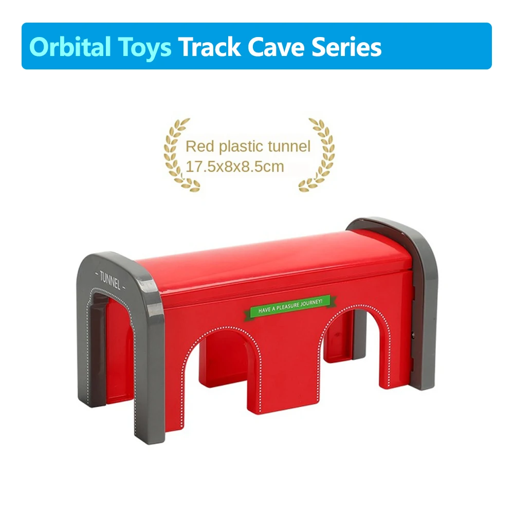 New Small cave tunnel train building block track accessories kids wooden track compatible toys S8