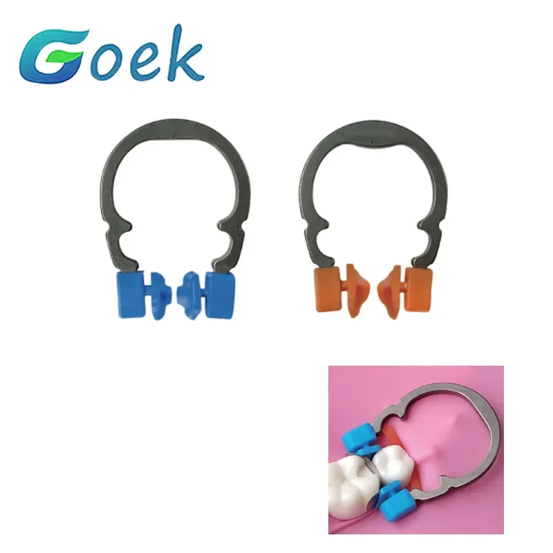 

Dental Clip Ring R2 3.0 Wedge-Shaped Tips Small Medium Stainless Steel Good Hardness Elasticity Orthodontic Dentistry Materials