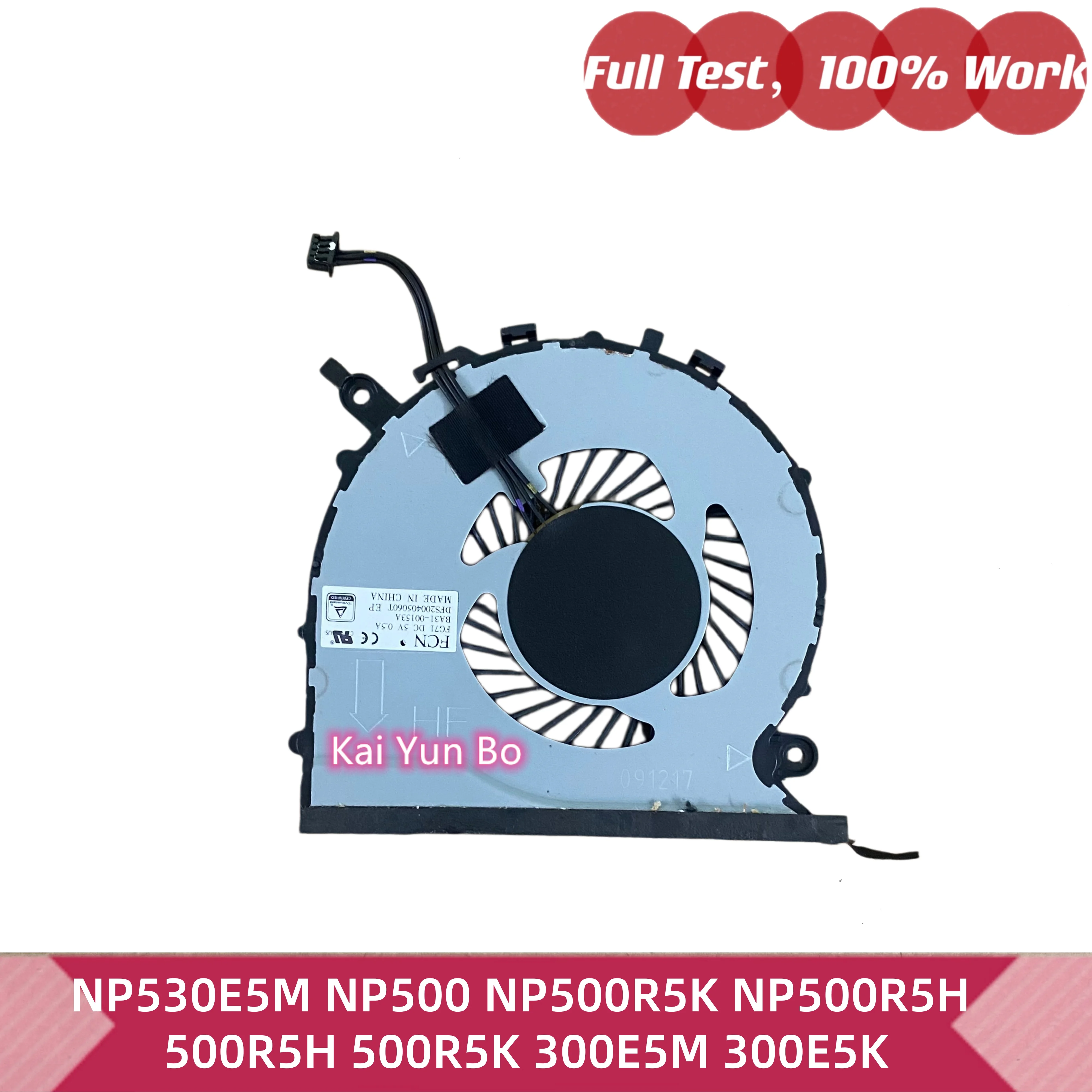 Ventilador de Resfriamento para CPU e GPU de Laptop BA31-00153A para Samsung NP530E5M NP500 NP500R5K NP500R5H 500R5H 500R5K 300E5M 300E5K
