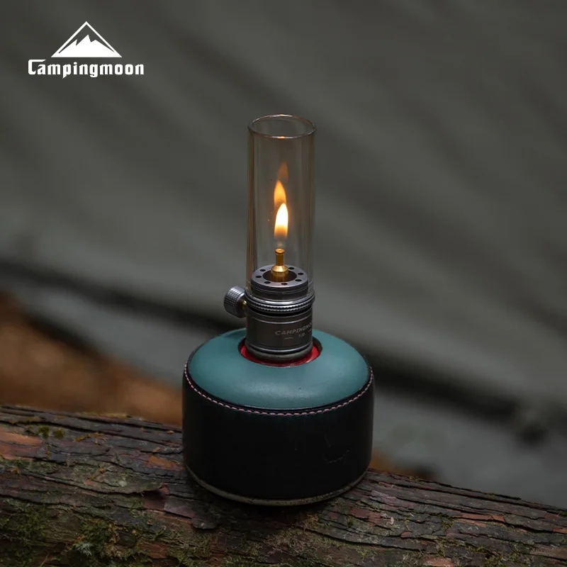 CAMPINGMOON T-1D Flat Gas Coreless Outdoor Equipment Camping Straight Tube Candle Light Camping Atmosphere Light