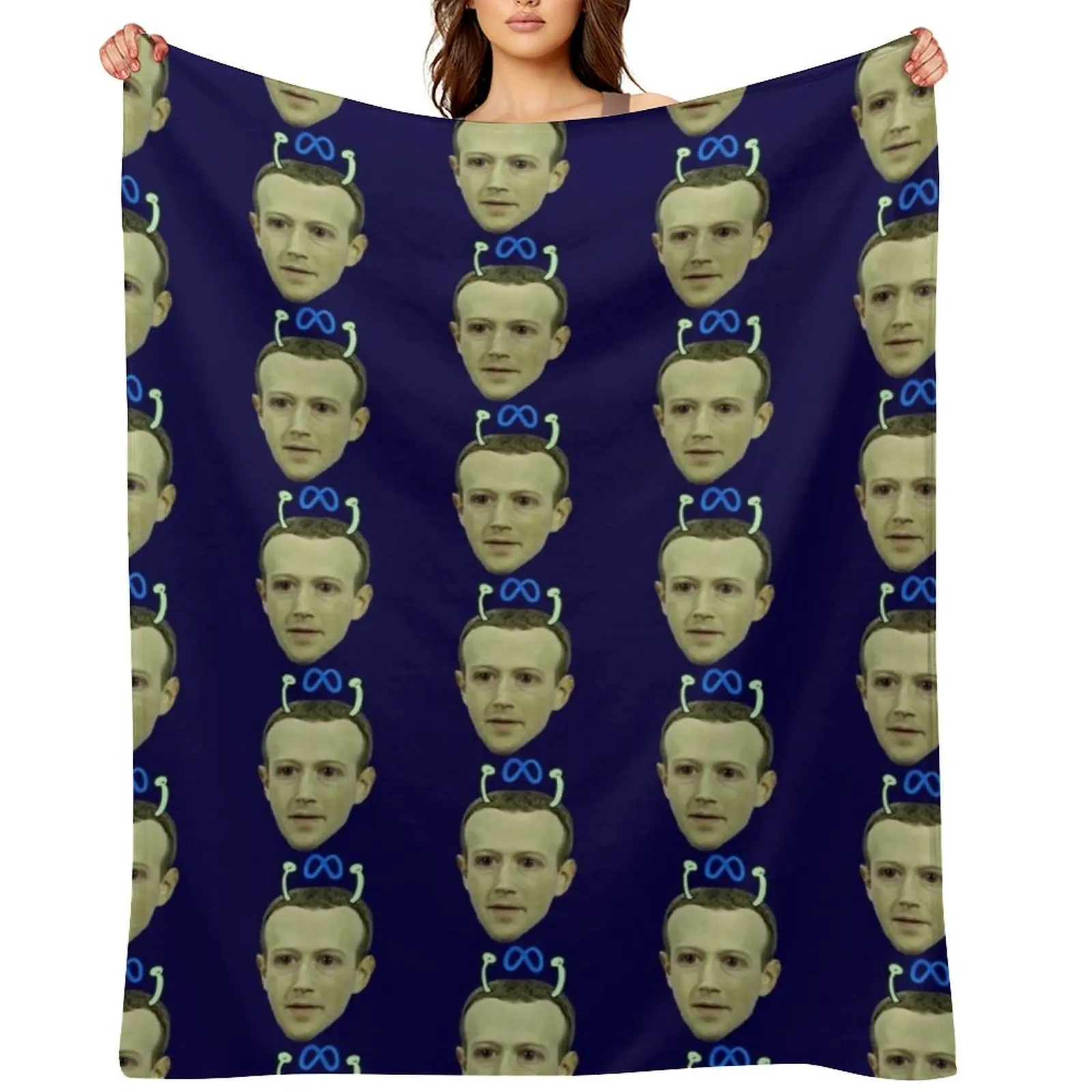 Alien Mark Zuckerberg Throw Blanket Sofa Quilt Quilt Heavy Thin Blankets