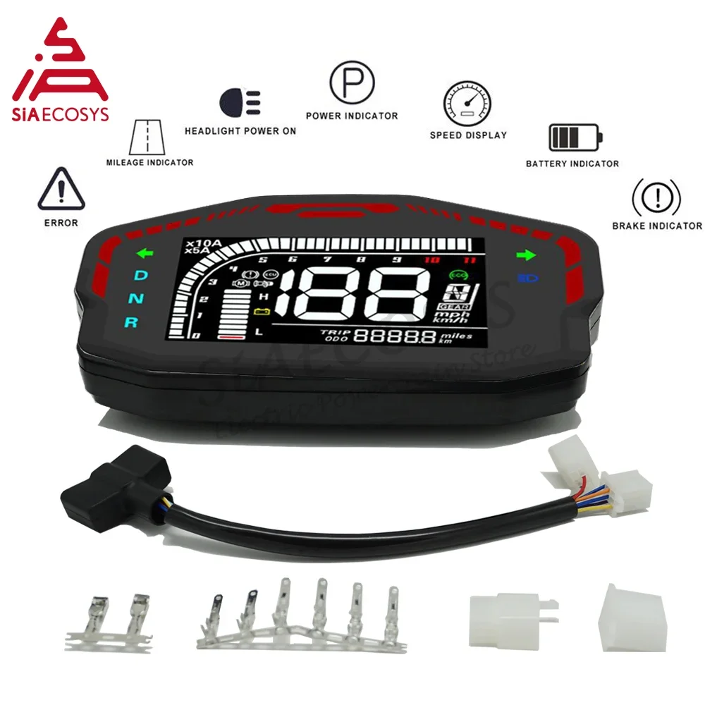DKD Display LIN CAN-BUS Electric Scooter Motorcycle DKD Speedometer LCD Display Digital Display for Fardriver Display